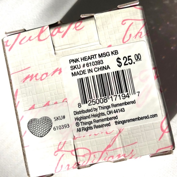 Heart Box Studded Stones Personalized valentine - Picture 8 of 10